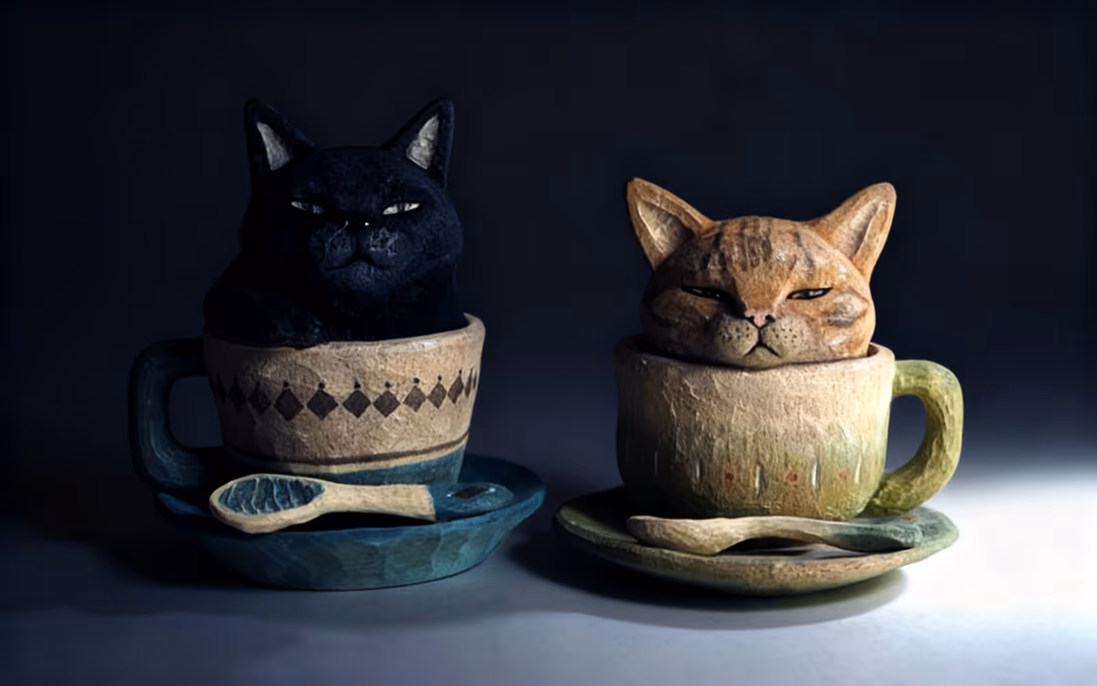 Masterpiece Heykel - Bir Fincan Kedi